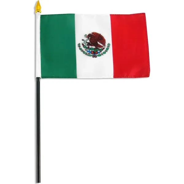 4x6" Mexico stick flag