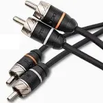 Elite Audio Premium Series 12ft. 2-Channel Car Audio RCA Cable – Double Shielded, Oxygen Free Copper, Noise Reducing Audio Cable for Amplifiers, Subwoofers, Speakers, and Processors – PRM12