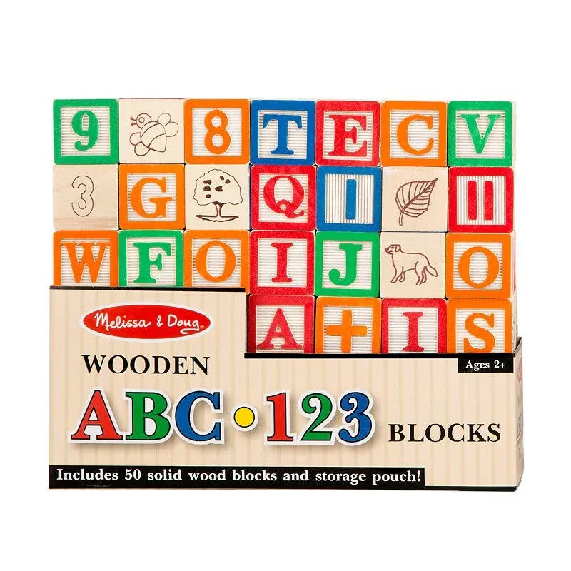 Melissa & Doug Wooden ABC/123 Blocks