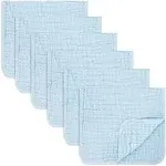 Comfy Cubs Muslin Burp Cloths - Sky Blue (Pack of 6)