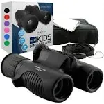 THINKPEAK 8x21 Binoculars for Boys and Girls 3-12, Black