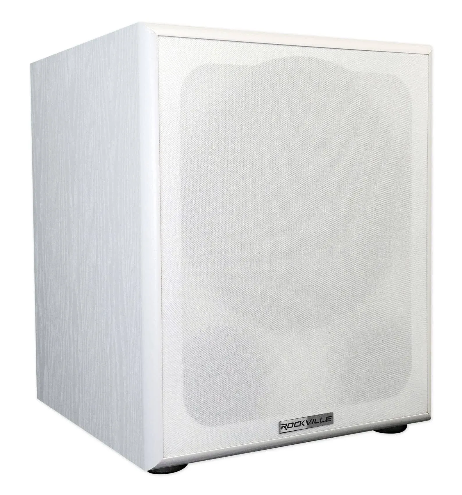 Rockville Rock Shaker 12" inch White 400W Powered Home Theater Subwoofer Sub