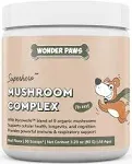 Wonder Paws Immune Support Mushroom Powder for Dogs – Organic Mushroom Complex for Immunity, Cognition, Cellular Health, Longevity - with Turkey