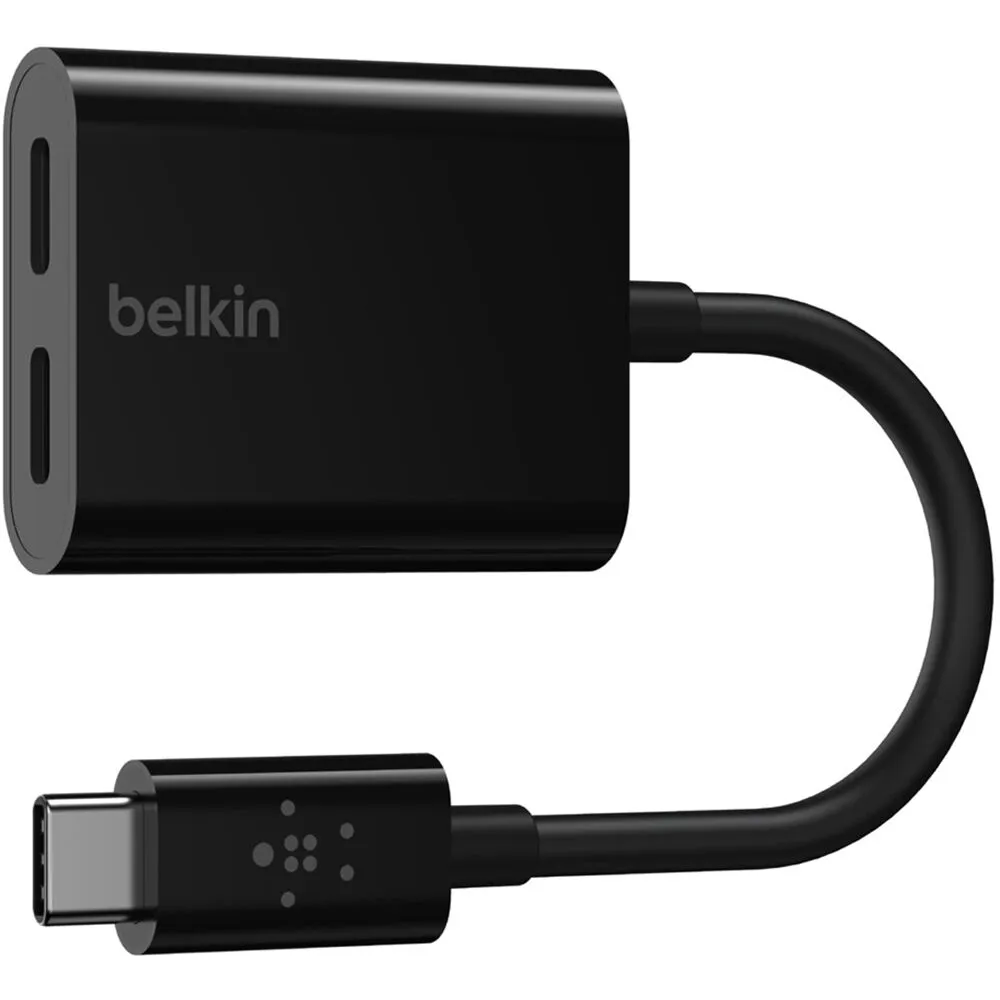 Belkin F7U081BTBLK USB-C Audio + Charge Adapter