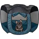 Furhaven Pet Playpen - Large, Sailor Blue