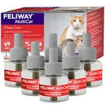 Feliway MultiCat Calming Diffuser Refill for Cats, 30 Day, 6 Count