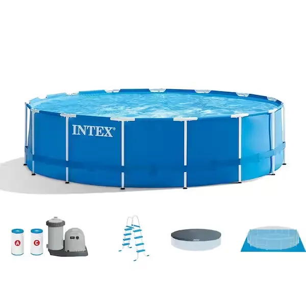 Intex 18ft x 48in Metal Frame Above Ground Pool Set