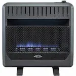 Bluegrass Living Propane Gas Vent Free Blue Flame Gas Space Heater With Blower and Base Feet - 30,000 BTU, T-Stat Control - Model# B30TPB-BB