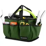 Gardening Tote Bag, Deluxe Garden Tool Storage Bag and Home Organizer with Pockets, Wear-resistant & Reusable, 12 Inch, Dark Green