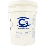 C3 3" Stabilized Chlorine Tablets for Swimming Pool and Spa | Individually Wrapped | Slow Dissolving | 15 lbs