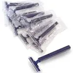 (144 Pack) Individually Wrapped Twin Blade Razors with Clear Safety Cap, Disp...