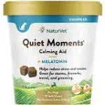 NaturVet Quiet Moments Calming Aid with Melatonin Soft Dog Chews