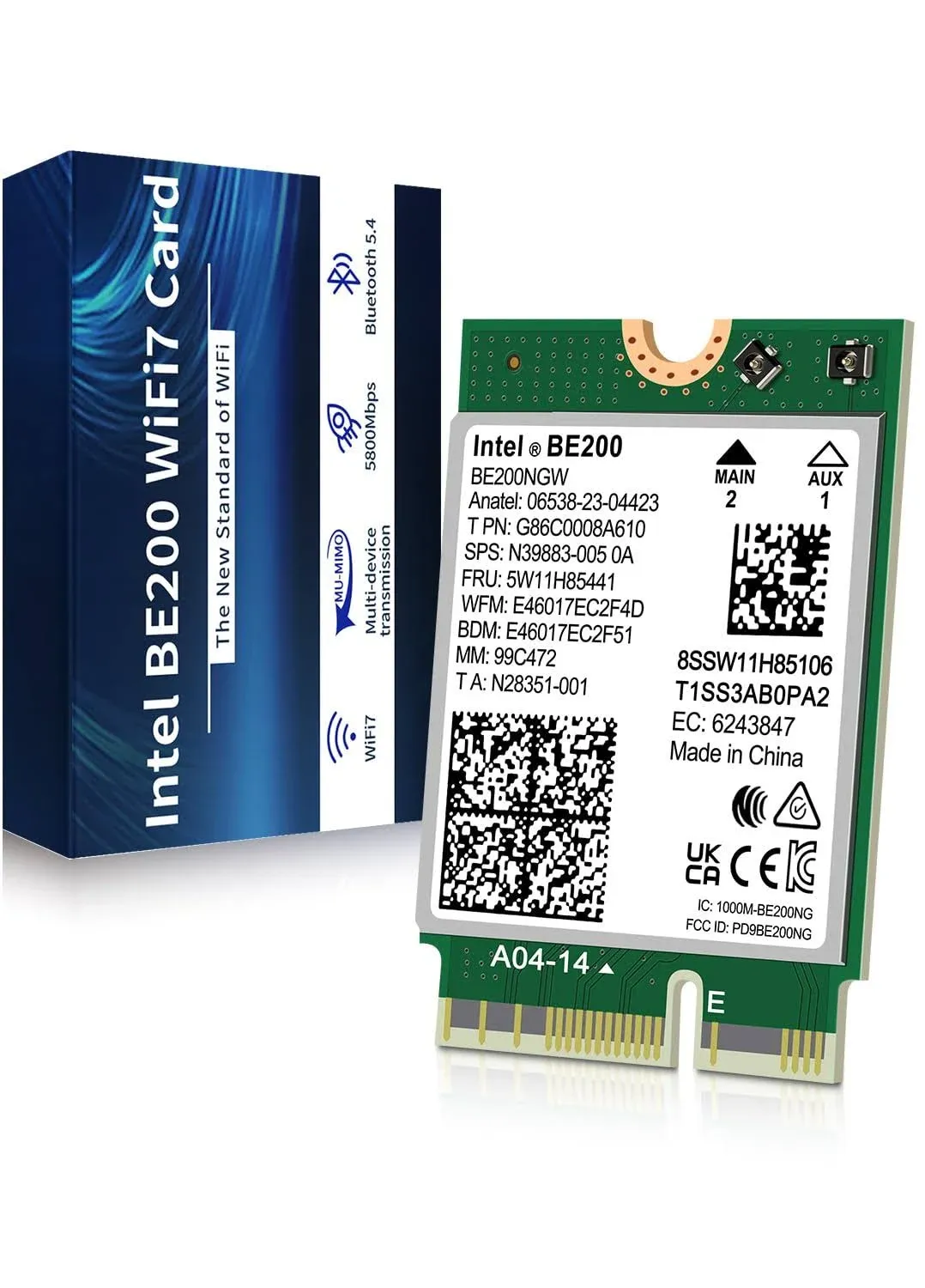 NICGIGA Intel BE200 WiFi 7 M.2 Network Card 802.11BE, Bluetooth 5.4