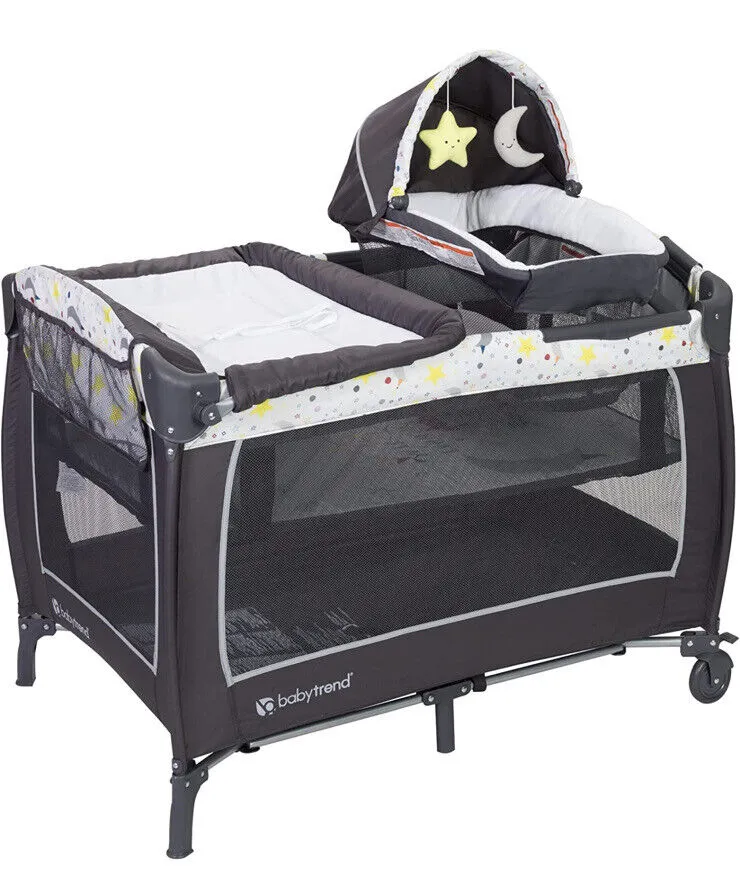 Baby Trend Lil Snooze Deluxe 2 Nursery Center with Changing Table, Twinkle Moon