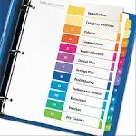 Avery - Customizable Toc Ready Index Multicolor Dividers, 12-Tab, Letter, 6 Sets