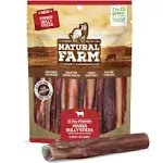 Natural Farm Power Bully Sticks Dog Chews (6”, 25-Pack), 2-in-1 Power Chews: Premium Beef Cheek Wrapped in Beef Pizzle, Long-Lasting, Great Dog