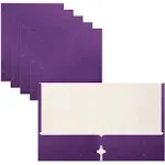 Better Office Products 50-Pack Purple Letter Size Portfolio Folders