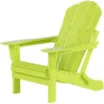 WestinTrends Outdoor Patio Folding Poly Adirondack Chair Lime