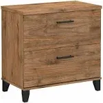 Bush Furniture Somerset 2 Drawer Lateral File Cabinet in Fresh Walnut