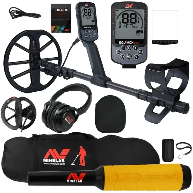 Minelab EQUINOX 900 Multi-IQ Metal Detector w/Pro-Find 35 Pinpointer & Carry Bag