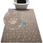 Drymate Original Cat Litter Mat, Contains Mess from Box for Cleaner Floors, Urine-Proof, Soft on Kitty Paws -Absorbent/Waterproof- Machine Washable, Durable (USA Made) (29”x36”)(Good Medicine Blue)