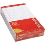 Universal Perforated Ruled Writing Pads Wide/Legal Rule