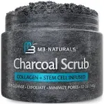 M3 Naturals Charcoal Body Scrub with Collagen Stem Cell