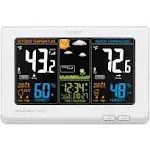 La Crosse Technology Wireless Atomic Digital Color Forecast Station with Alerts, White