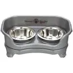 Neater Pet Brands - Feeder - Deluxe Model - Mess-Proof Dog Bowls (Large, Gunmetal Grey)