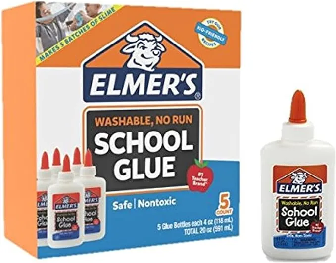 Elmer's Liquid School Glue, White, Washable, 32 Ounces - Great for Making Slime