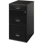 Realspace Soho 18"D 3-Drawer Organizer Vertical File Cabinet Black