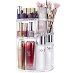 360 Rotating Makeup Organizer Adjustable Large Capacity Detachable Spinning C...