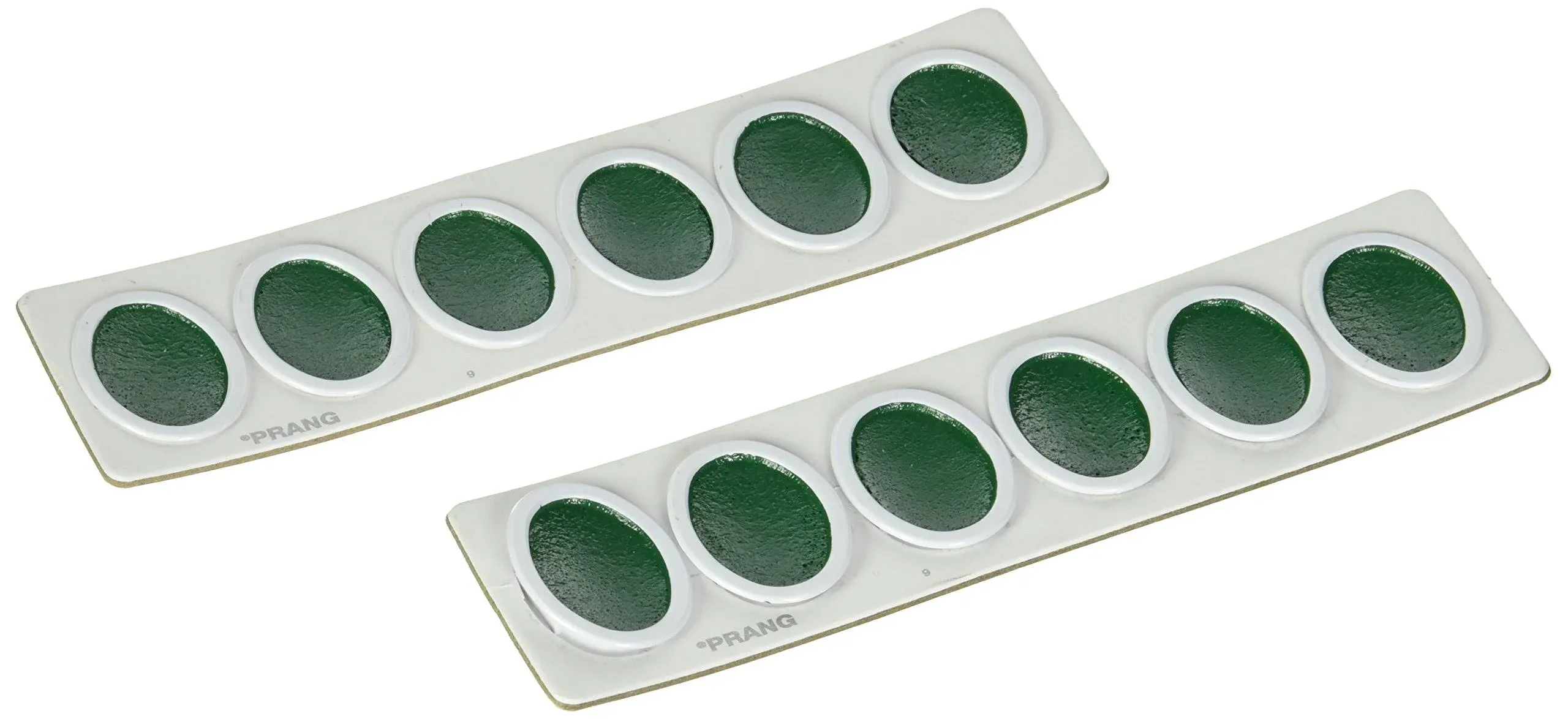 Prang Semi-Moist Watercolor Paint Refill, Oval Pan, Green, 12 Pans