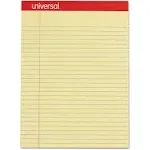 Universal 10630 Perforated Writing Pad Letter Size Canary 12 50-Sheet Pads