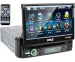 Single DIN Head Unit Receiver - In-Dash Car Stereo with 7” Multi-Color Touchscre