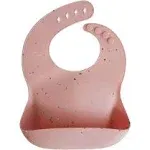 Mushie Silicone Baby Bib (Powder Pink Confetti)