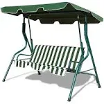 3 SEATS Patio Canopy Swing-Green