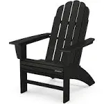 POLYWOOD Vineyard Curveback Adirondack Chair - Black