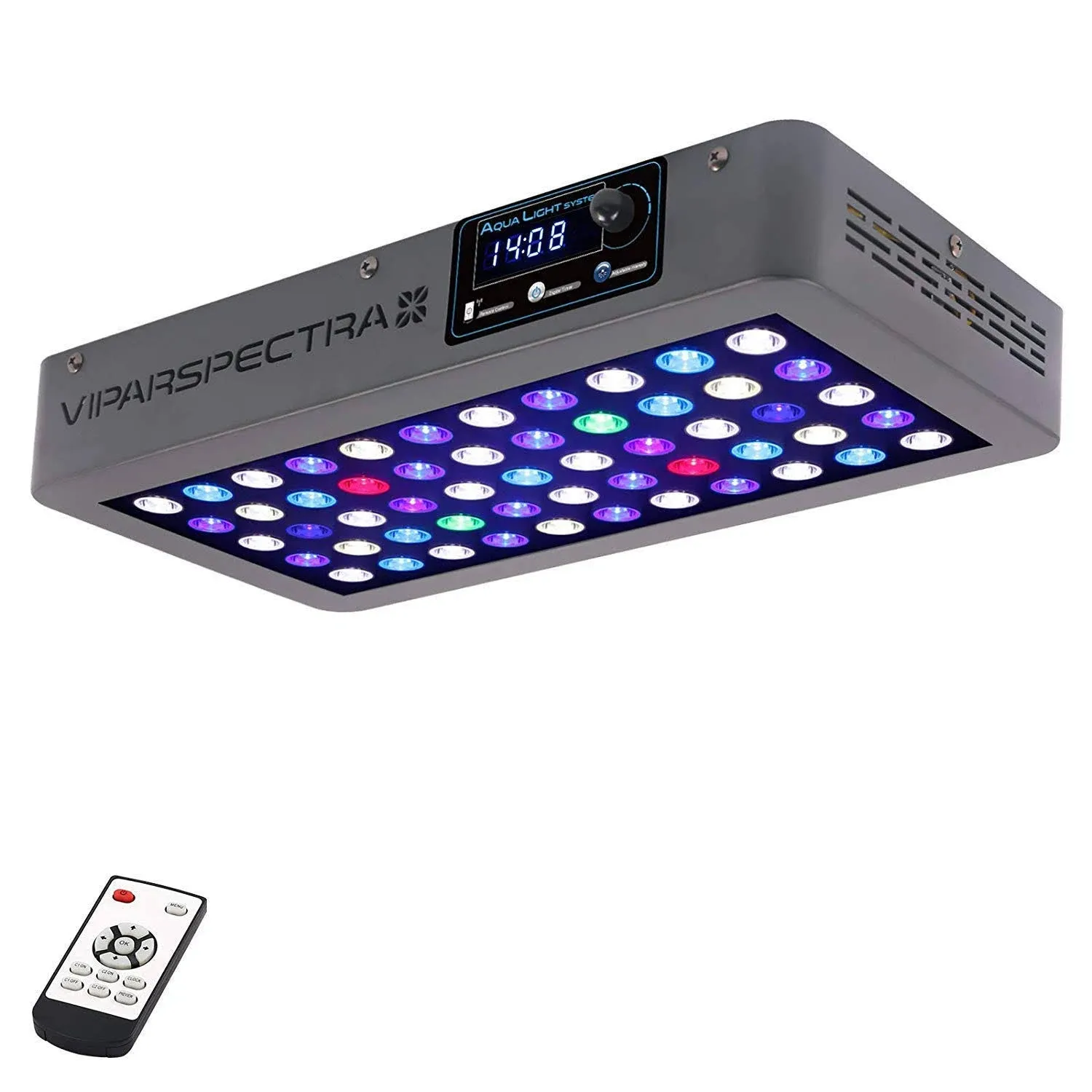 VIPARSPECTRA 165W LED Aquarium Light Dimmable Full Spectrum LED Reef Lights f...