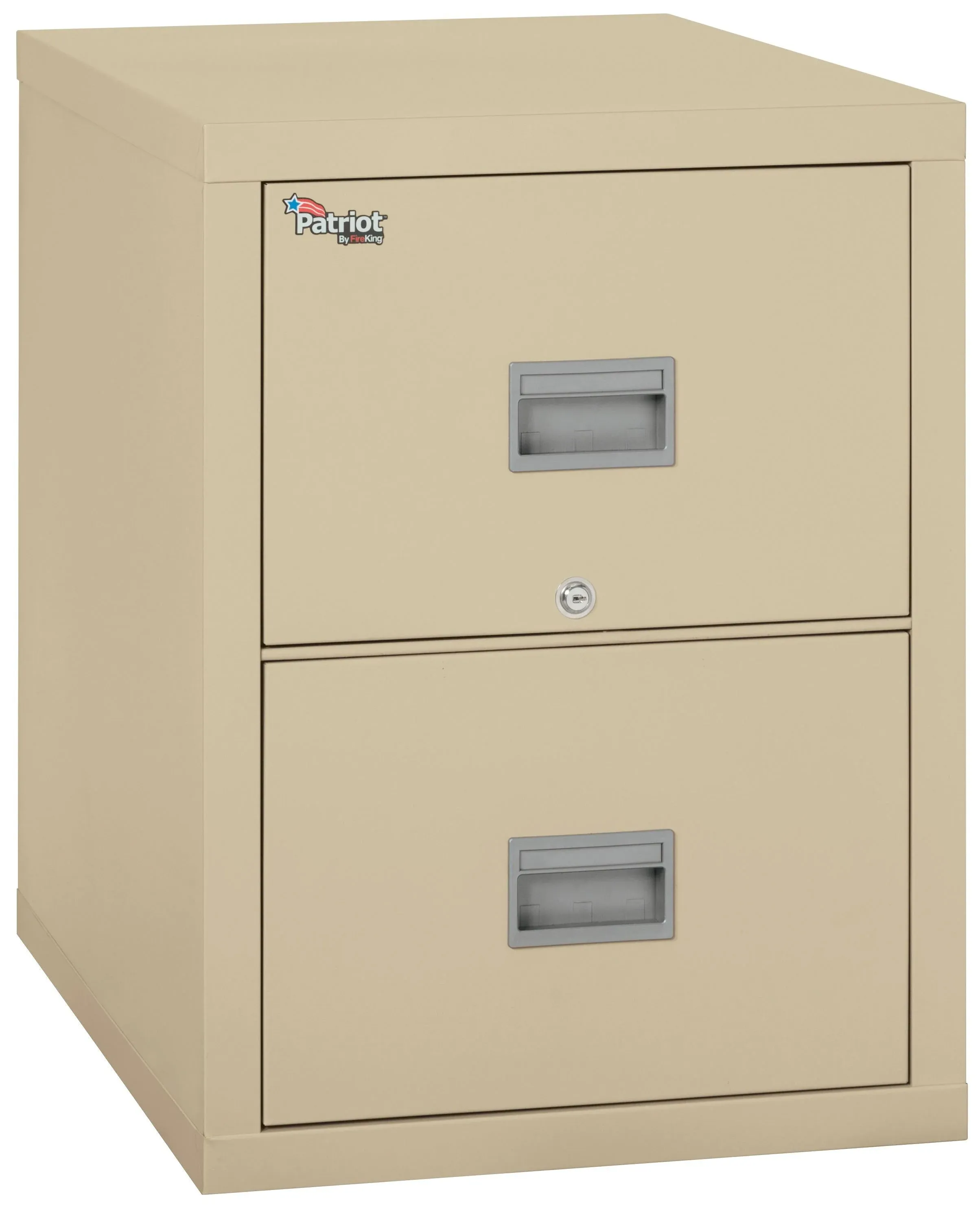 17-3/4" W 2 Drawer File Cabinet, Parchment, Letter