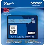 Brother TZe-531CS 0.47" x 26.2' Black on Blue Laminated Label Tape