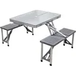 Folding Picnic Table w/ Seats - Aluminum