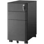 Mount-It! Slim Rolling File Cabinet