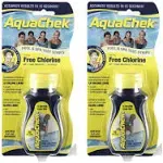 AquaChek 511244-02 Yellow 4-in-1 Free Chlorine Test Strips (2 Pack)