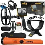 Garrett APEX Multi-Frequenc<wbr/>y Metal Detector, Headphones Pro-Pointer AT, Bag