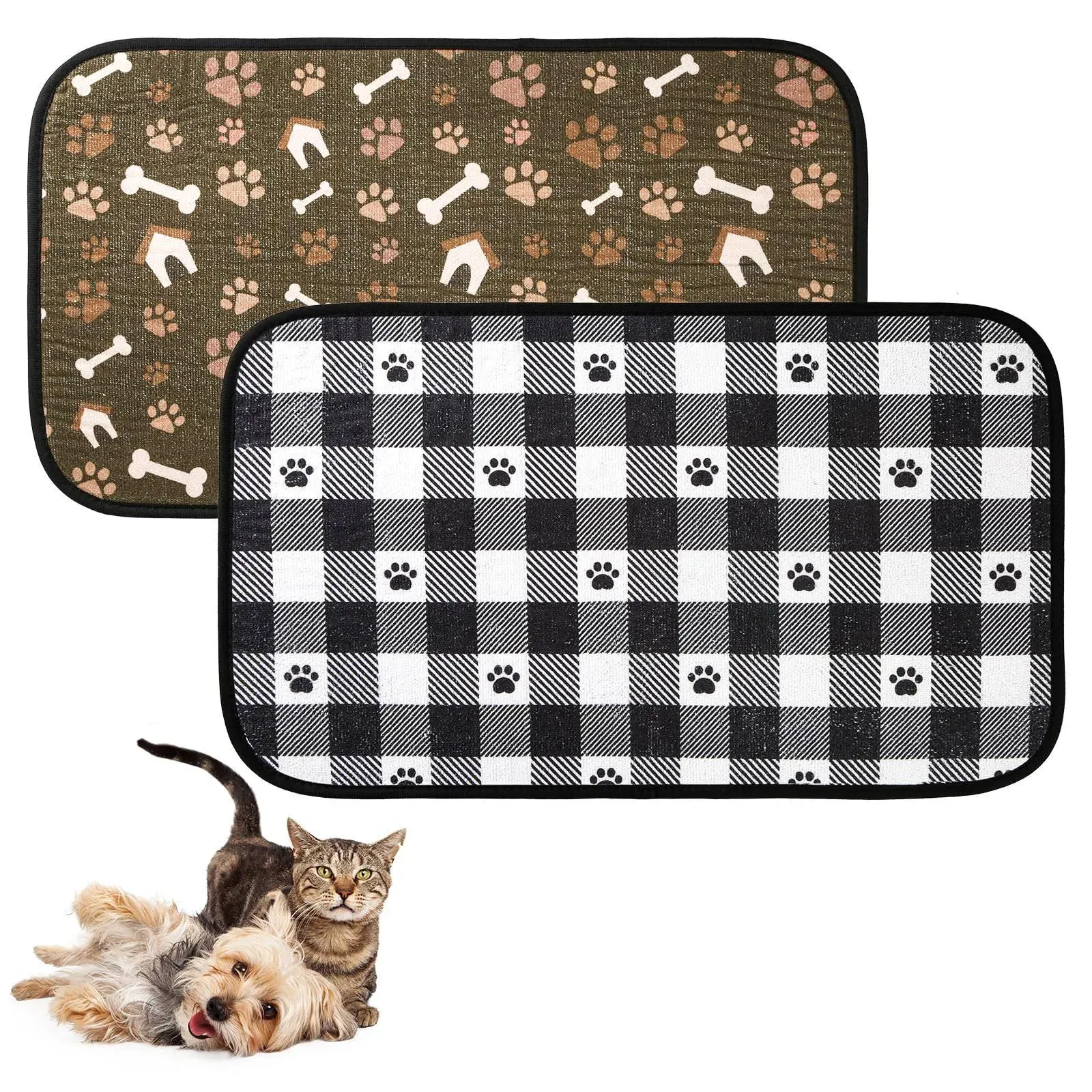 Dog Food Mats, Pet Bowl Mats, Super Absorbent and Dry