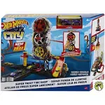 Hot Wheels City Super Twist Tire Shop Playset