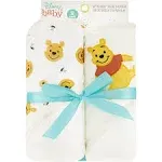 Disney Cudlie Baby Winnie The Pooh 2 Pack Rolled/Carded Hooded Towels in Sweet Life Print, 1 Count