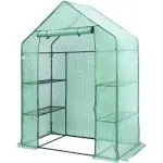 Greenhouse, Hanience Walk-in Greenhouse with Anchors and Ropes, 3 Tier 4 Wire...