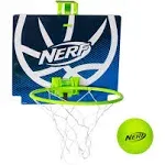 Nerf Mini Over The Door Basketball Hoop - Nerfoop Indoor Basketball Hoop for Kids - Toy Door Basketball Hoop + Mini Foam Basketball Game Set - Perfect for Bedroom Indoor Basketball - Green